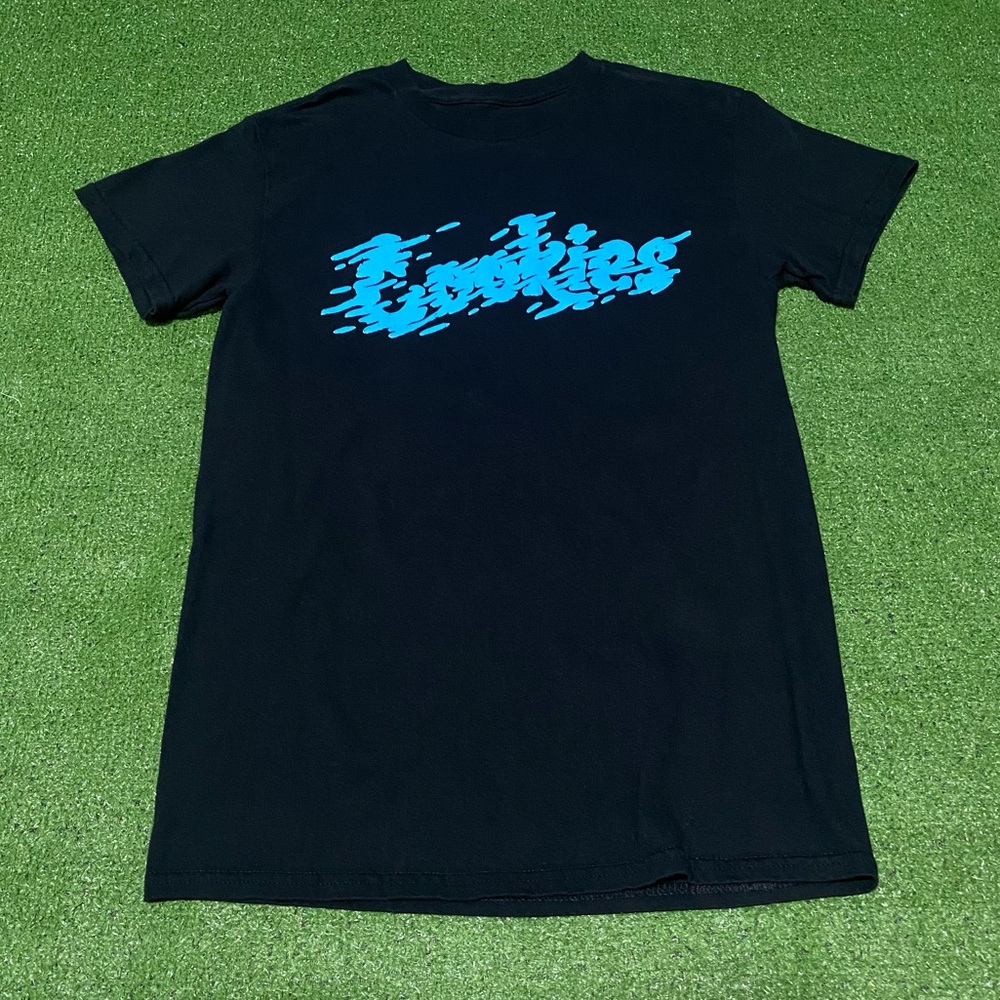Cookies SF Blue Cloud Logo T-Shirt Men's Small Black Graphic Tee